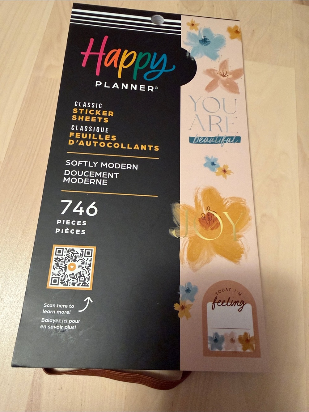 Happy Planner Sticker Pack - Black, Pink, Yellow, Blue Floral Accents